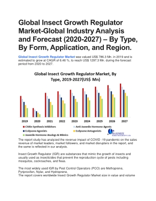 Global Insect Growth Regulator Market