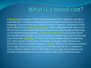 What is a blood clot