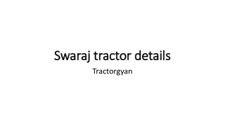 Swaraj tractor