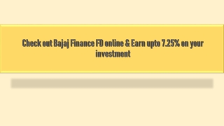 Bajaj finserv fd