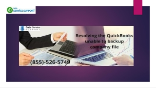 Steps to rectify QuickBooks unable to backup company file