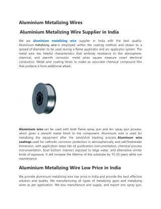 Aluminium Metalizing Wire-converted