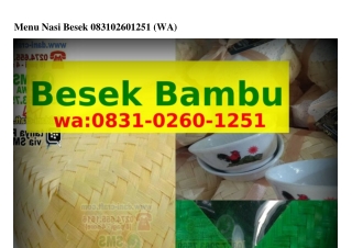 Menu Nasi Besek Ô831·ÔᒿϬÔ·1ᒿ51{WA}