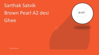 Sarthak Satvik Brown Pearl A2 desi Ghee