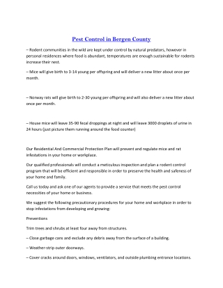Bergen County exterminator