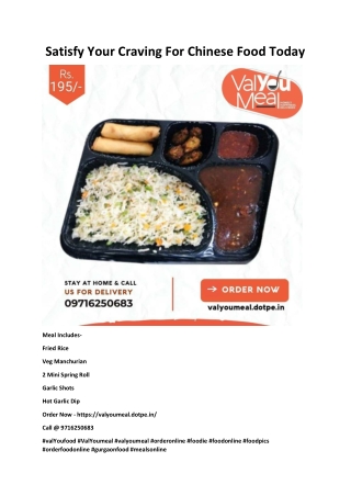 Satisfy Your Craving For Chinese Food Today
