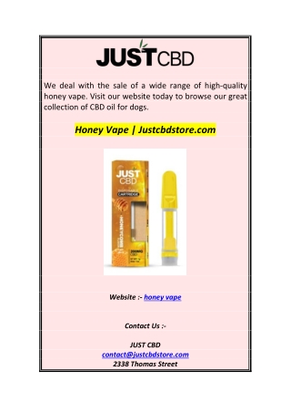 Honey Vape  Justcbdstore.com