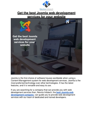 Get the best Joomla web development services for your website