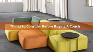 Things to Consider Before Buying A Couch