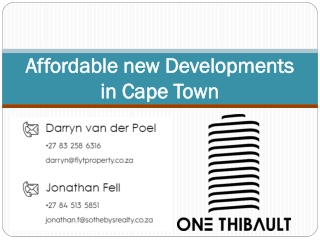 Affordable new Developments in Cape Town