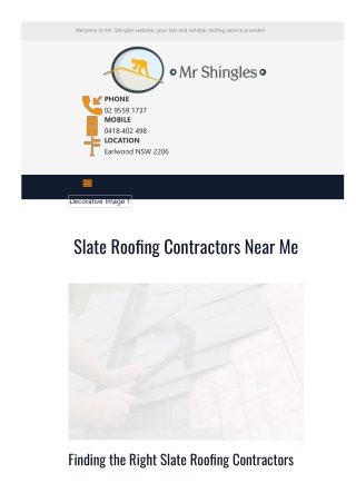 Slate roofing contractors near me