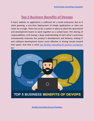 Top 5 Business Benefits of Devops