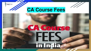 CA Course Fees