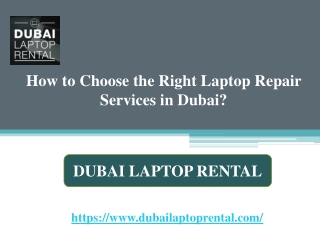 How to Choose the Right Laptop Repair Services in Dubai?