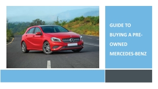 Guide to Buying a pre-owned Mercedes-Benz