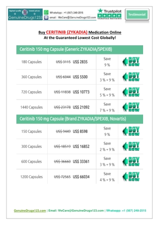 Global Shipping – CERITINIB ZYKADIA 150 Mg Online