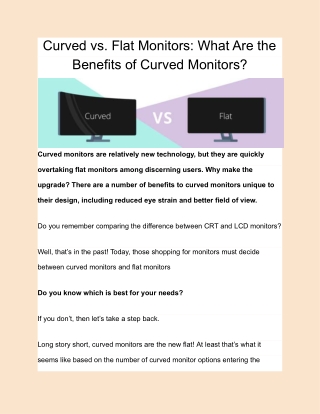 Curved vs. Flat Monitors_ What Are the Benefits of Curved Monitors_