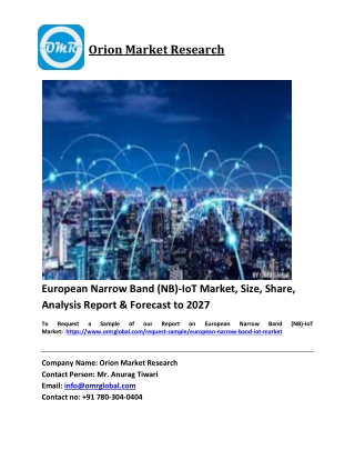 European Narrow Band (NB)-IoT Market Trends, Size, Competitive Analysis and Fore