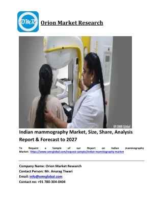 Indian mammography Market Trends, Size, Competitive Analysis and Forecast 2021-2