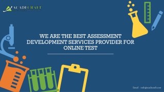 ASSESSMENT DEVELOPMENT SERVICES PROVIDER FOR ONLINE TEST