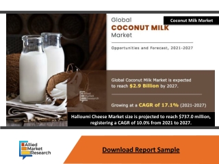 Coconut Milk Market Expected to Reach $2.9 Billion by 2027-Allied Market Researc