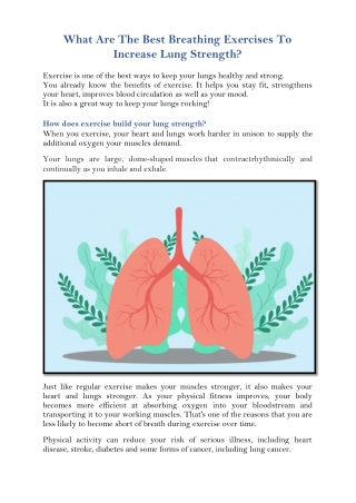 What are the best breathing exercises to increase lung strength