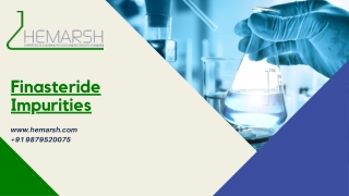 Finasteride Impurities Manufacturer | Suppliers | Hemarsh Technologies