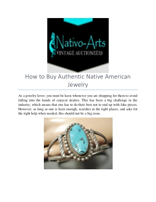 How to Buy Authentic Native American Jewelry