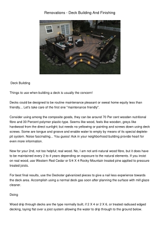 Renovations-DeckBuildingAndFinishing