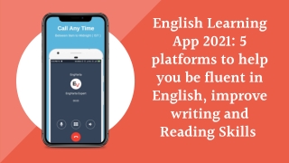 English Learning App 2021 5 platforms to help you be fluent in English, improve writing and Reading Skills