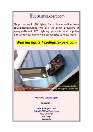 Wall led lights  Ledlightexpert.com