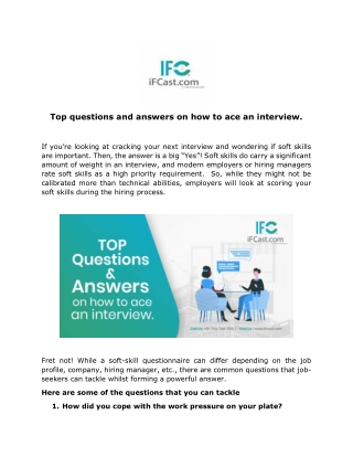 Top questions and answers on how to ace an interview.