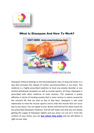 What Is Diazepam And How To Work?