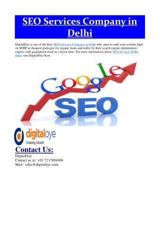 Best SEO Services Company in Delhi