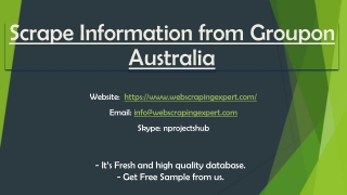 Scrape Information from Groupon Australia