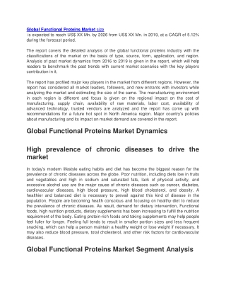 Global Functional Proteins Market size