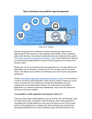 Tips to develop cross platform app development