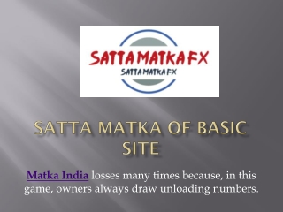 Is Matka india is entertainment