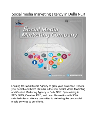 Social media marketing agency in Delhi NCR