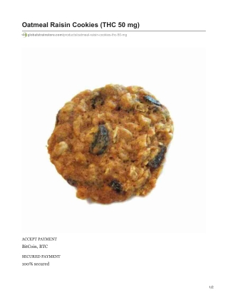 Oatmeal Raisin Cookies (THC 50 mg)