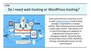 Do I need web hosting or WordPress hosting? | EstNoc
