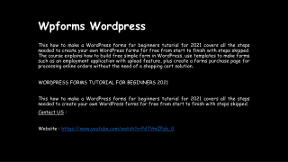 Wpforms Wordpress