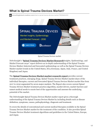 Spinal Trauma Devices Market