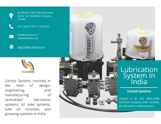 Know About Lubrication System in India