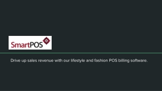 Lifestyle and Fashion POS Billing Software PPT