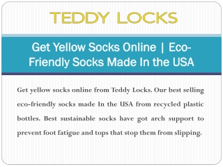 Get Yellow Socks Online | Eco-Friendly Socks Made In the USA