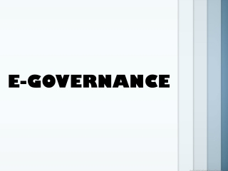 Egovernance solutions