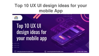 Top 10 UX UI design ideas for your mobile App