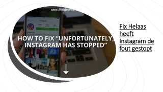 Fix Helaas heeft Instagram de fout gestopt_