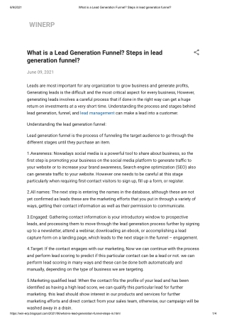What is a Lead Generation Funnel_ Steps in lead generation funnel_